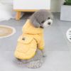 Dog warm clothing; Autumn and winter clothes New cotton padded clothes Teddy pet clothes Winter plush corduroy pull loop two leg cotton padded clothes