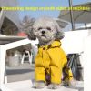 Small dog raincoat; body full surrounding; waterproof poncho pet clothes; with tow holes in the back