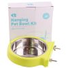 Stainless steel pet bowl hanging bowl tableware overturn proof dog bowl dog bowl cat bowl feeder