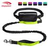 Hands Free Dog Leash with Zipper Pouch; Dual Padded Handles and Durable Bungee for Walking; Jogging and Running Your Dog